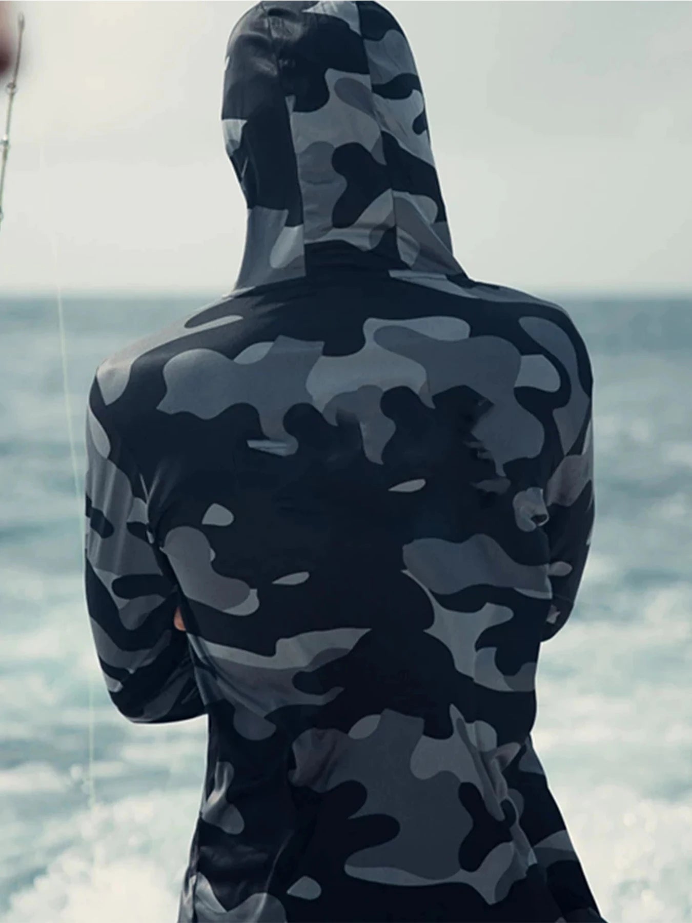 Fishing Hoodie Sailing Shirt Men Long Sleeve Sun Protection Hunting Jersey Camisa De Pesca Performance Fish Gear Beach Tops Wear