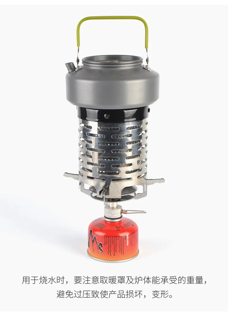 Mini Gas Heater Stove for Outdoor Camping Portable Wear-Resistant Stainless Steel Warmer Heating Cover Equipment