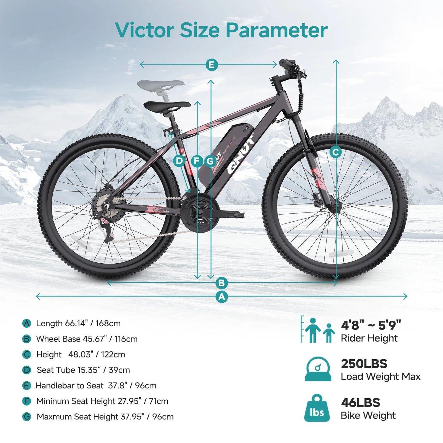 Electric Mountain Bike for Adults, 350W Motor(Peak 750W), 26'' Tire Electric Bike, 10.4Ah Battery, 32km/h Max Speed.