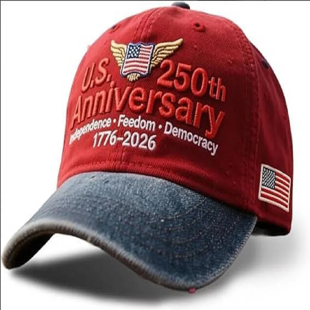 U.S. 250th Anniversary Baseball Caps Retro Washed Cap FREEDOM 250 Marine Corps 250th Anniversary Cap Casual Outdoor Sun Hats