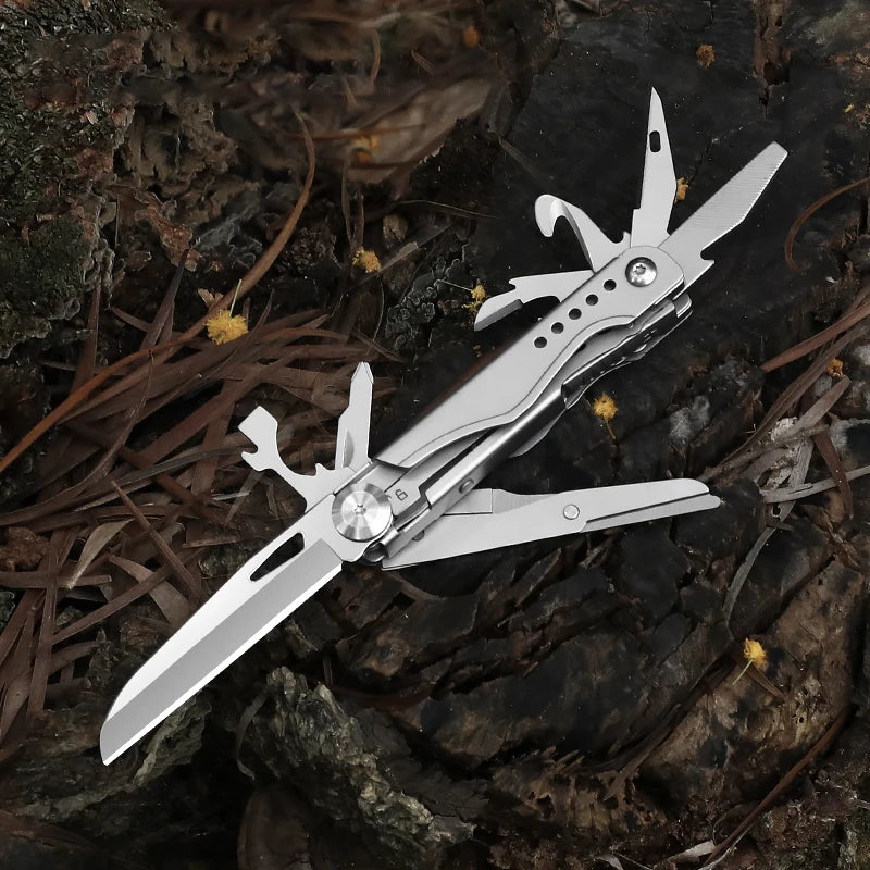 1pc korknife Multi-Functional Outdoor Survival Knife, Tactical Camping Hunting Tool Multi Purpose Pocket Knife, Can Opener