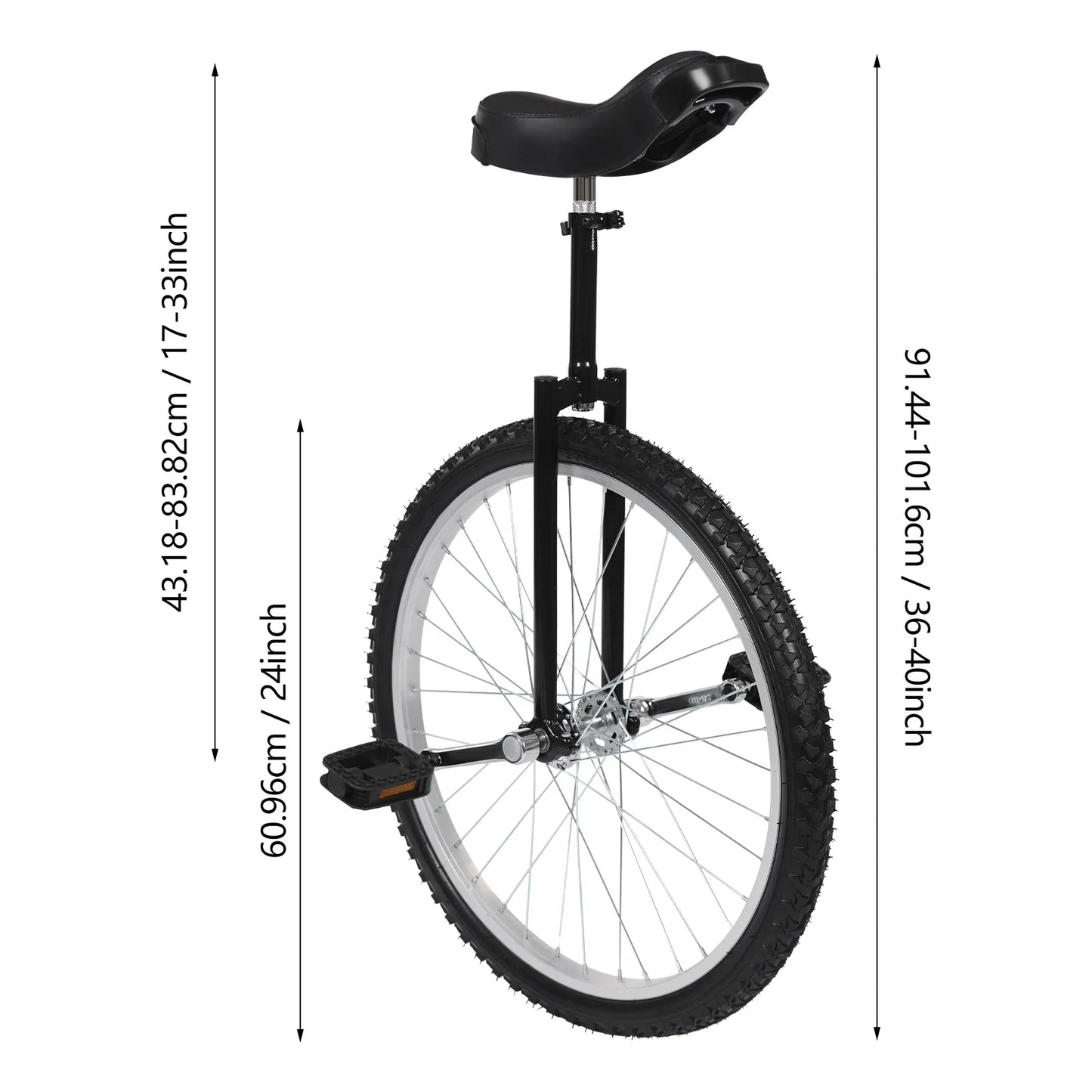 One Wheel Bike Adjustable Seat Exercise Bicycle for 7-60 Years Old, Outdoor Sports Fitness Exercise Unicycle carbon road bike