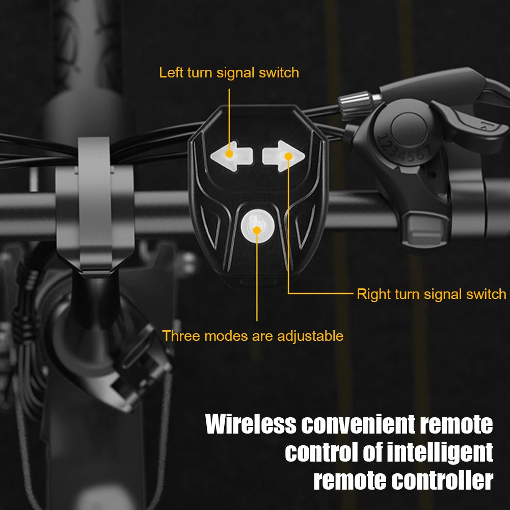 Bicycle Turn Signal Light Wireless Remote Control Bike Rear Light USB Rechargeable Warning Cycling Light Bike Accessories