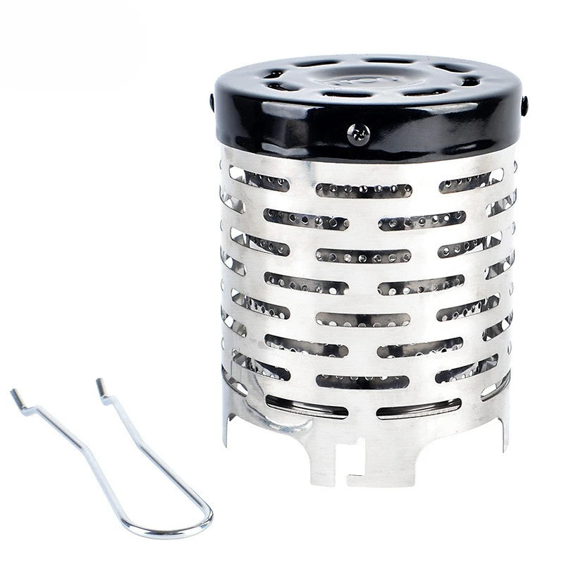 Mini Gas Heater Stove for Outdoor Camping Portable Wear-Resistant Stainless Steel Warmer Heating Cover Equipment