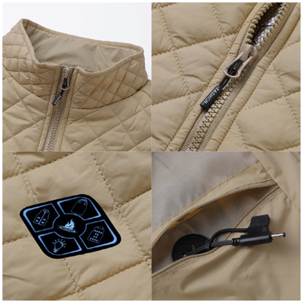 21 Heating Zones USB Heated Vest Electric Heated Jackets Sportswear Heated Coat for Women