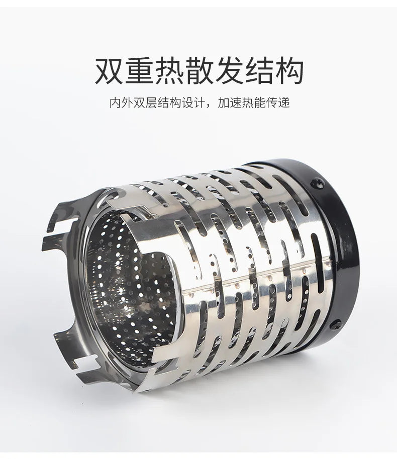 Mini Gas Heater Stove for Outdoor Camping Portable Wear-Resistant Stainless Steel Warmer Heating Cover Equipment