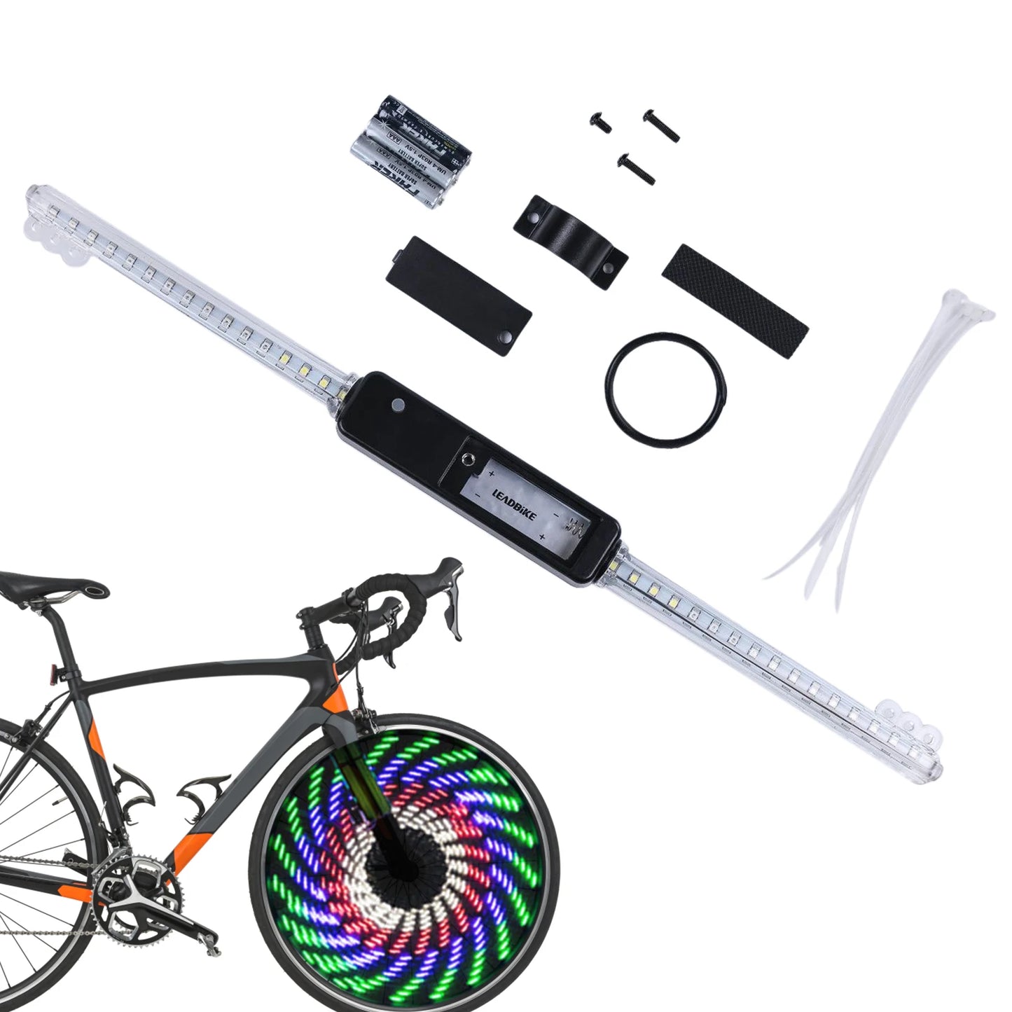 Bicycle Spoke LED Lights Bike Motorcycle Wheel Spoked Light Protector Covers Pipe For Motocross Bicycle Bike Cool Accessories