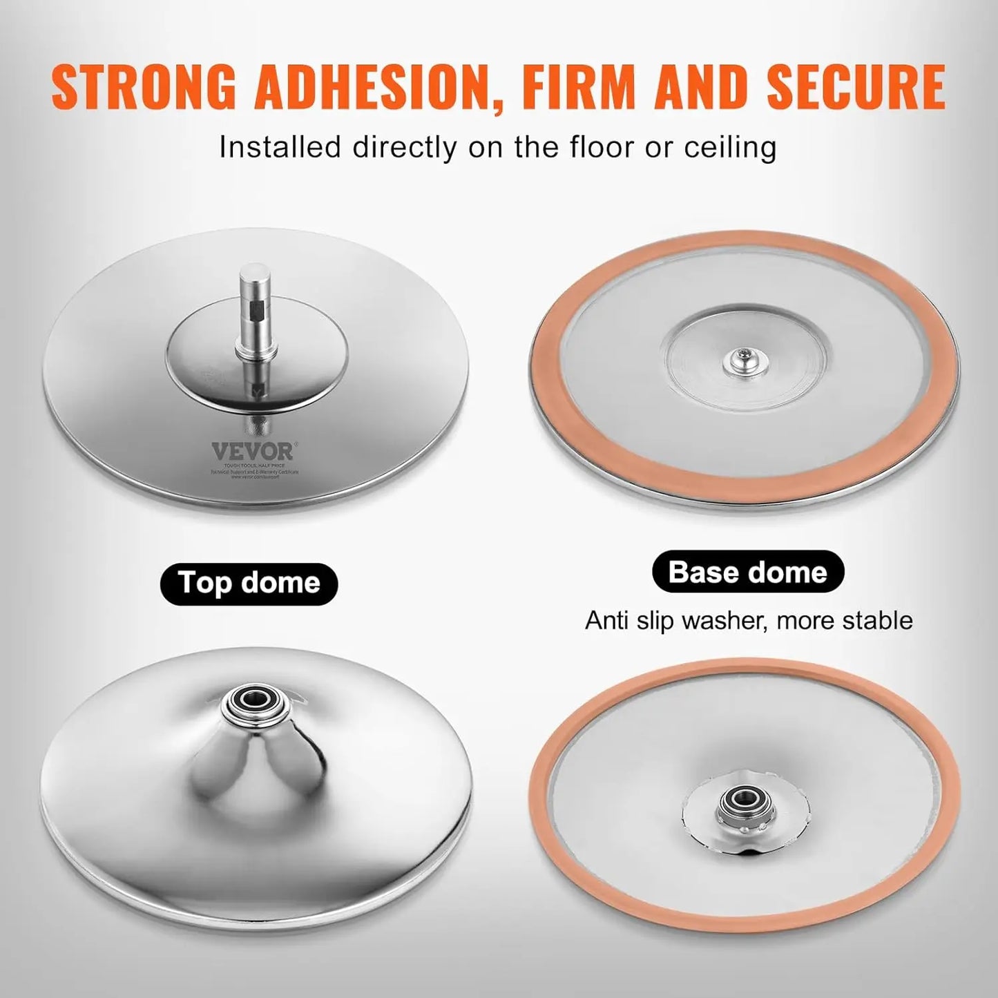 Professional Dancing Pole,Spinning Static Dancing Pole Kit,Portable Removable Pole, 45mm Heavy-Duty Stainless Steel Pole, Silver