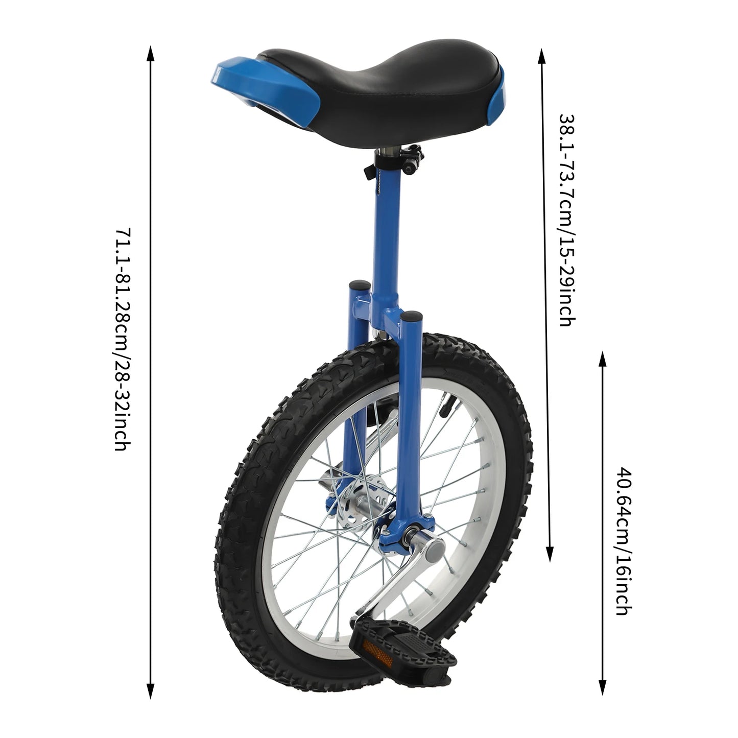 One Wheel Bike Adjustable Seat Exercise Bicycle for 7-60 Years Old, Outdoor Sports Fitness Exercise Unicycle carbon road bike