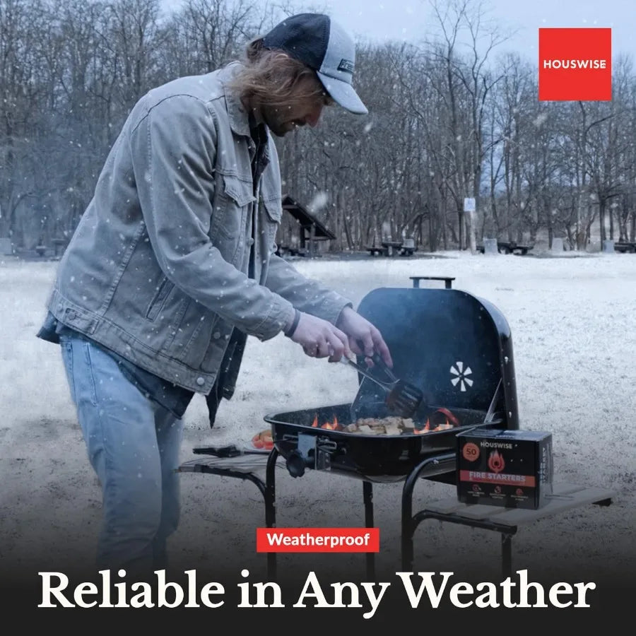 Fire Starter 50 pcs Natural Fire Starters for Indoor Outdoor Use Ideal for Wood Stove Fireplace Campfires Chimney Grill Pit BBQ