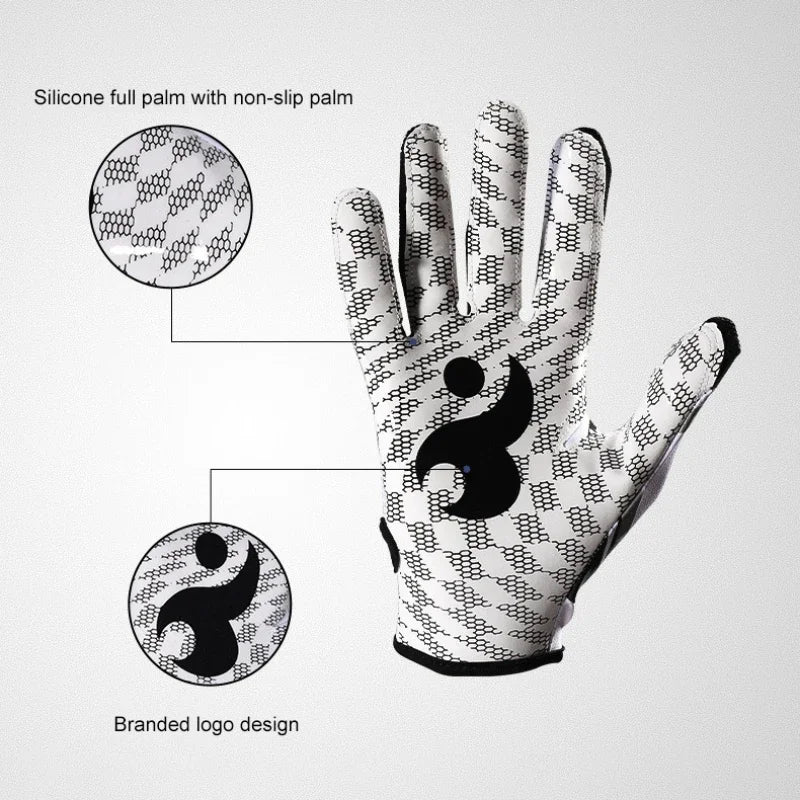 Football Gloves Extra-Grip Non-slip Outdoor Sports Full Finger Hand Protection Gloves