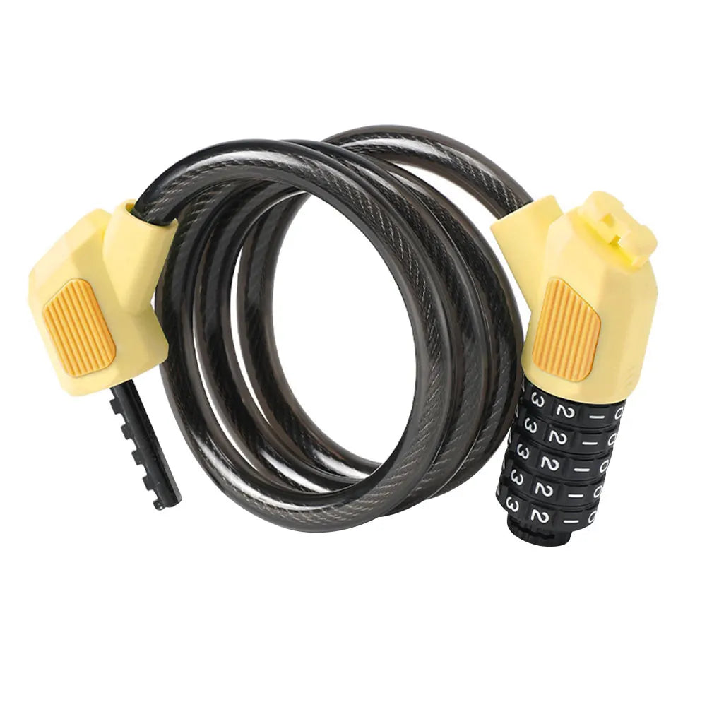 5 Digit Password Lock Anti-Theft Universal Bicycle Lock High Security Mountain Bike Safety Lock for Electric Bike Scooter