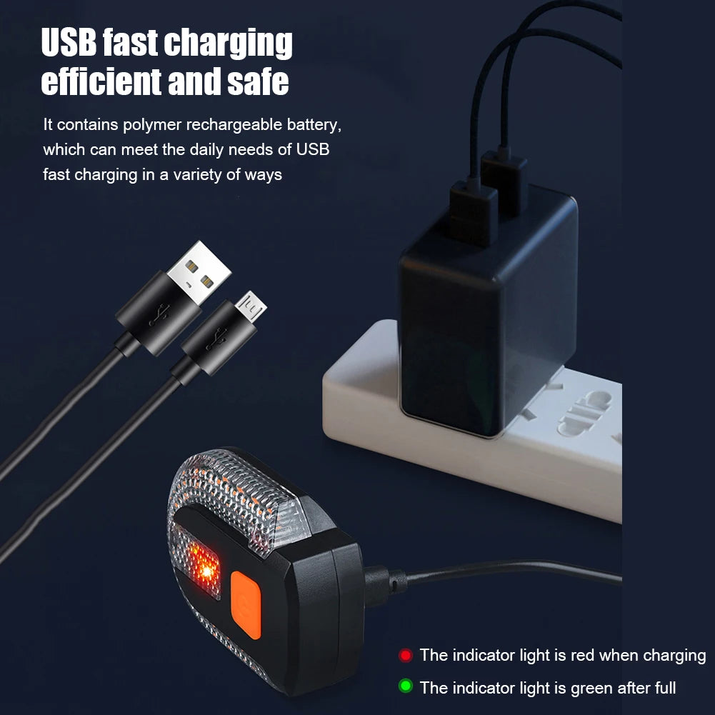 Bicycle Turn Signal Light Wireless Remote Control Bike Rear Light USB Rechargeable Warning Cycling Light Bike Accessories