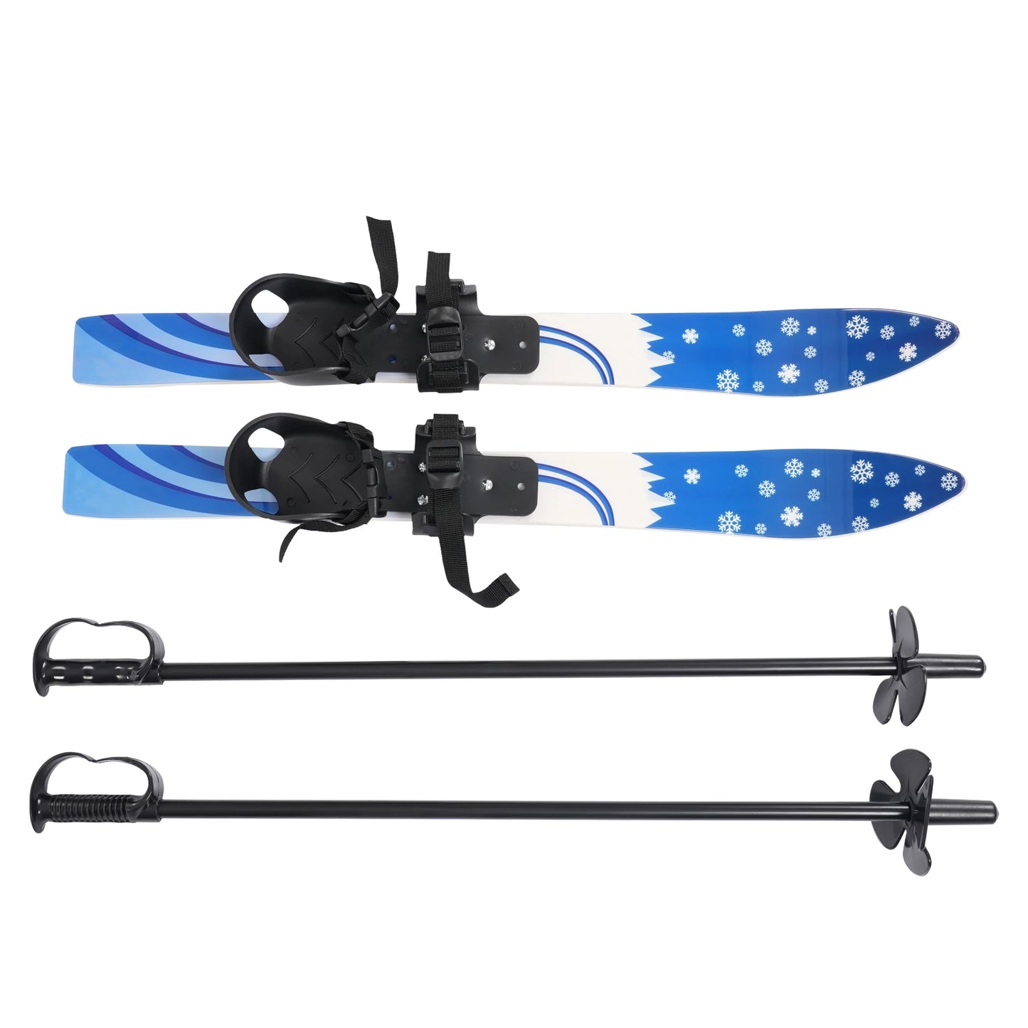 68*6cm Ski Set Kids Skis and Poles Primary Ski Double Board Children's Beginner Snow Skis  for Children Outdoor Snow Recreationa