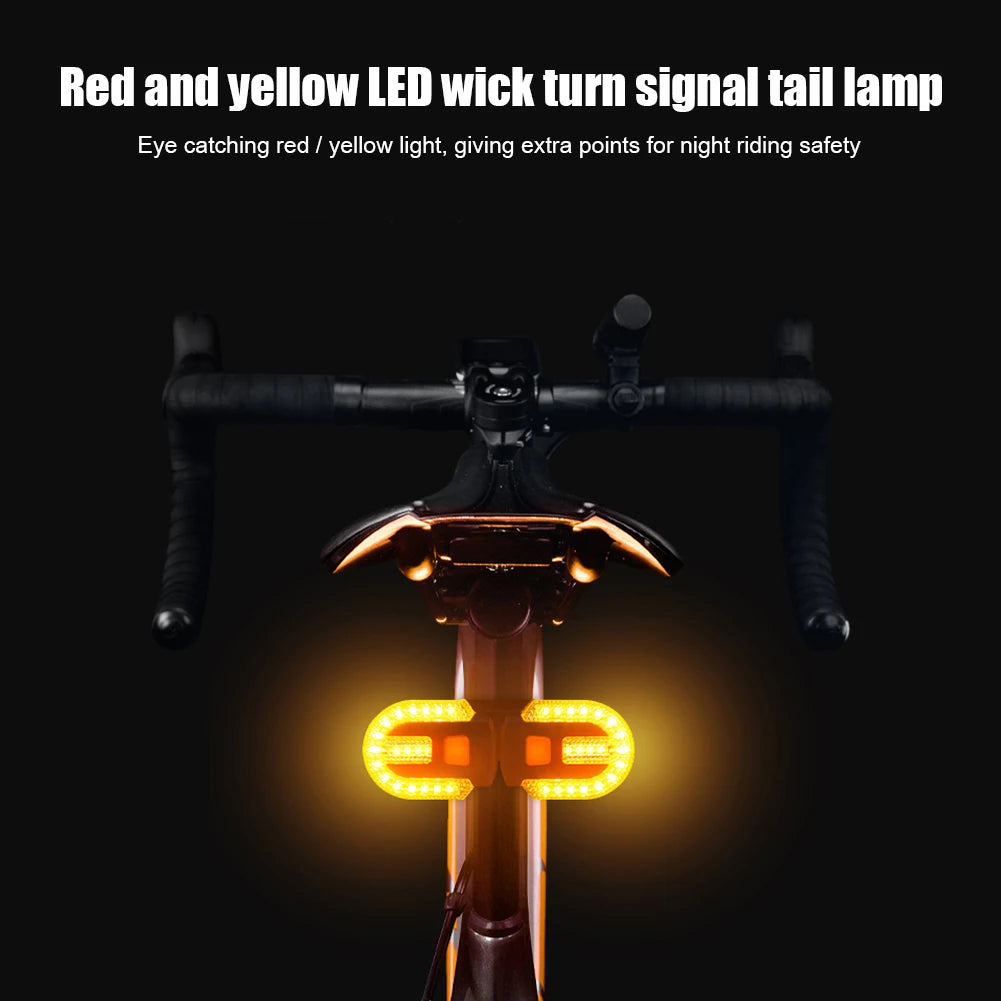 Bicycle Turn Signal Light Wireless Remote Control Bike Rear Light USB Rechargeable Warning Cycling Light Bike Accessories