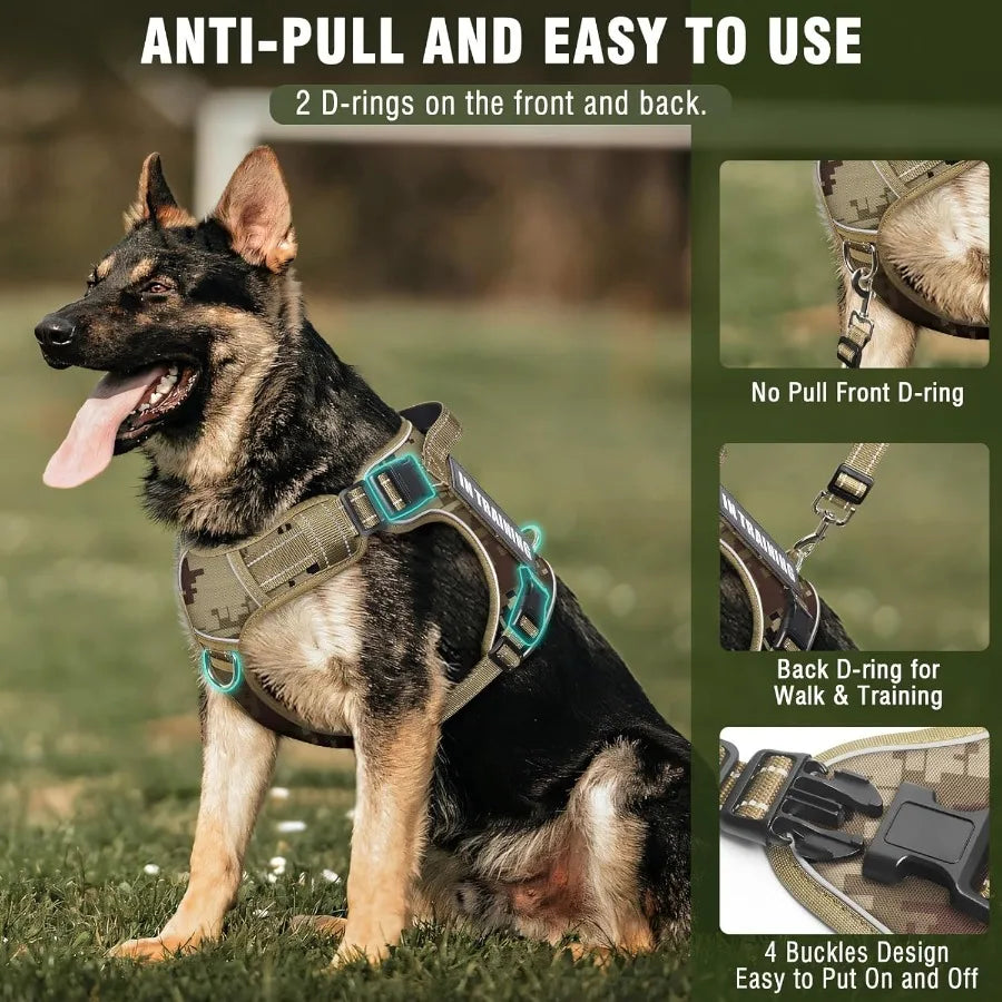 Hign Concerned Chemical Tactical Dog Harness And Leash