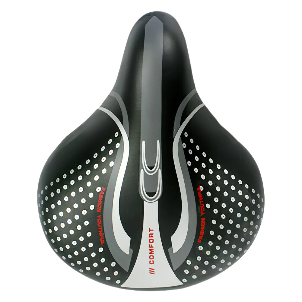Extra Wide Bike Seat Saddles Comfort Electric Bike Suspension Shock Absorbing Soft Cycling Saddle Road Bike Painless Seat Cover