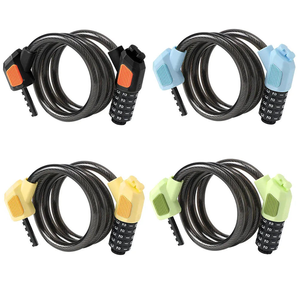 5 Digit Password Lock Anti-Theft Universal Bicycle Lock High Security Mountain Bike Safety Lock for Electric Bike Scooter