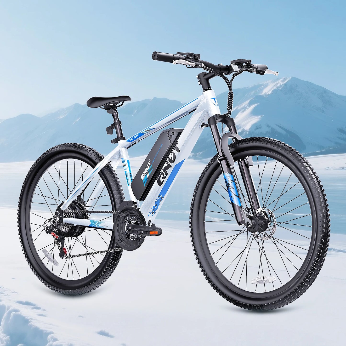 Electric Mountain Bike for Adults, 350W Motor(Peak 750W), 26'' Tire Electric Bike, 10.4Ah Battery, 32km/h Max Speed.