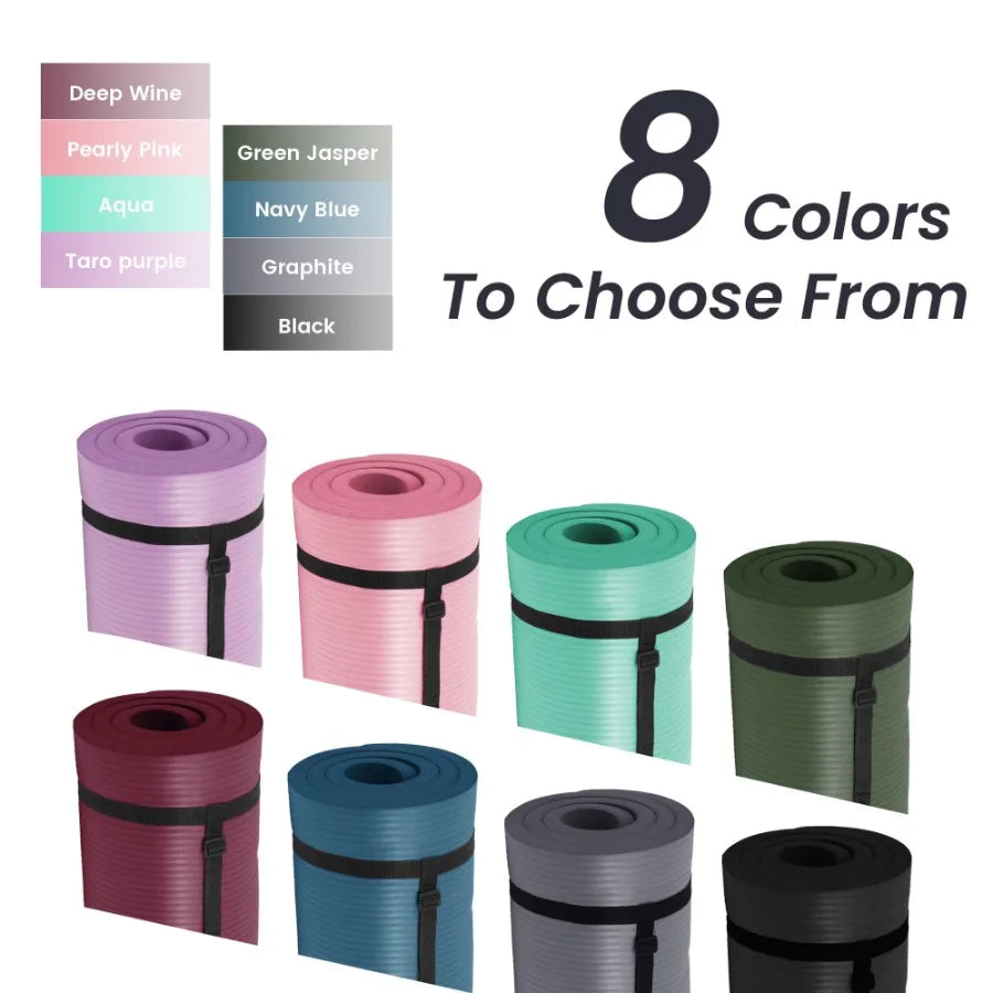 Hign-concerned Extra Thick Yoga Mat Non Slip Exercise Strap