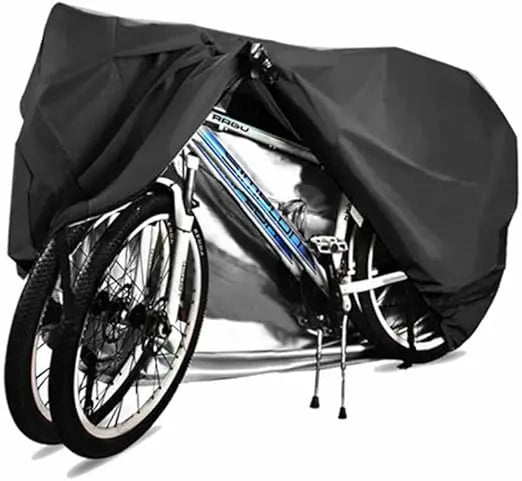 Bike Covers for 2 or 3 Bikes, 2XL Size Outdoor Waterproof & Anti-UV Bicycle Covers with Lock Hole for Mountain Road Electric Bik