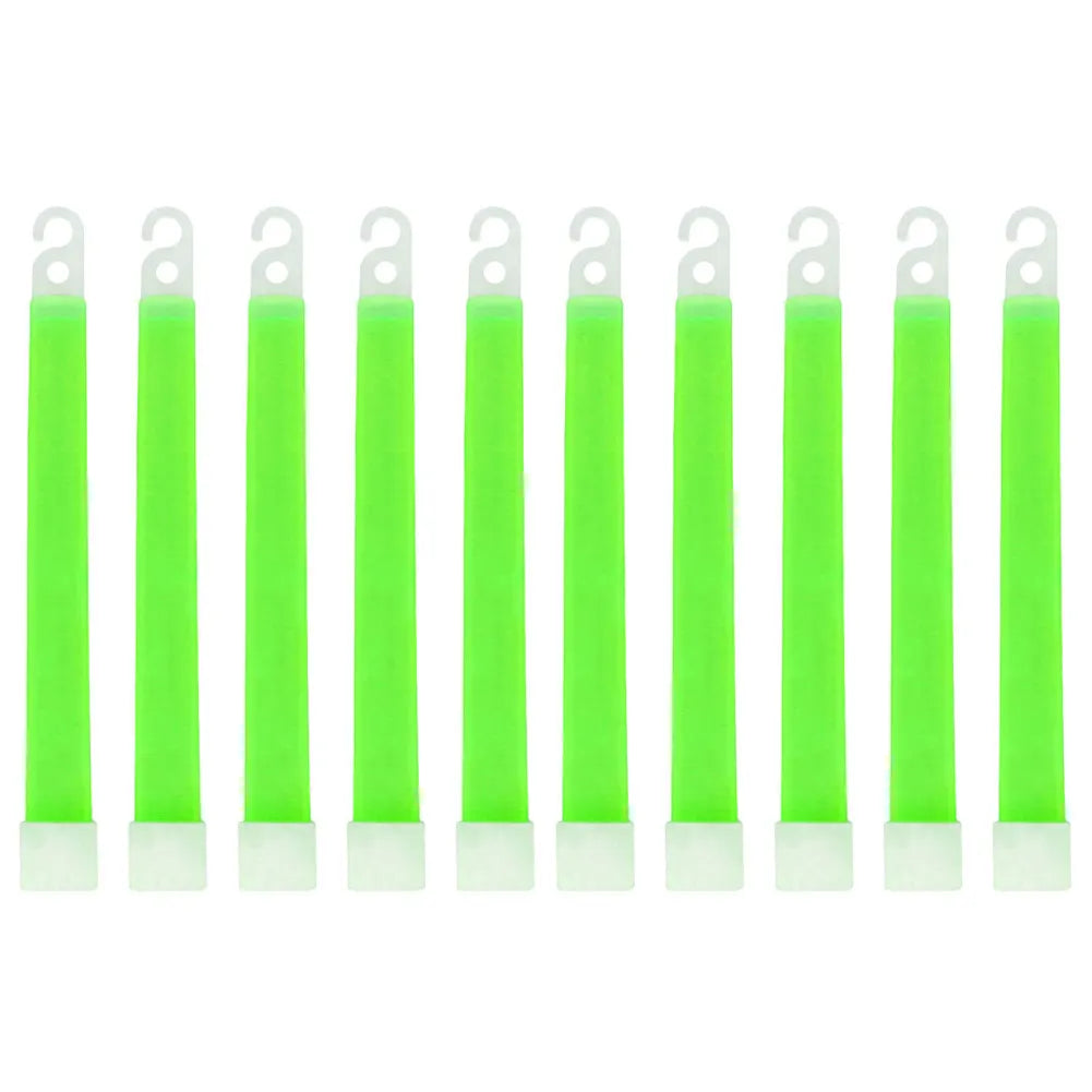 10pcs 6Inch Glow Light Sticks Outdoor Survival Tool Warning Lamp Hiking SOS Gear Tactical Equipment Concert Party Light Stick