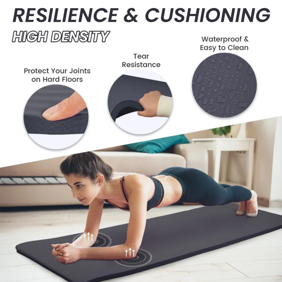 Hign-concerned Extra Thick Yoga Mat Non Slip Exercise Strap