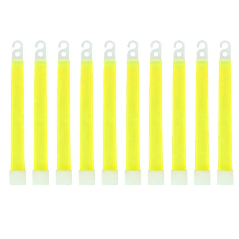 10pcs 6Inch Glow Light Sticks Outdoor Survival Tool Warning Lamp Hiking SOS Gear Tactical Equipment Concert Party Light Stick