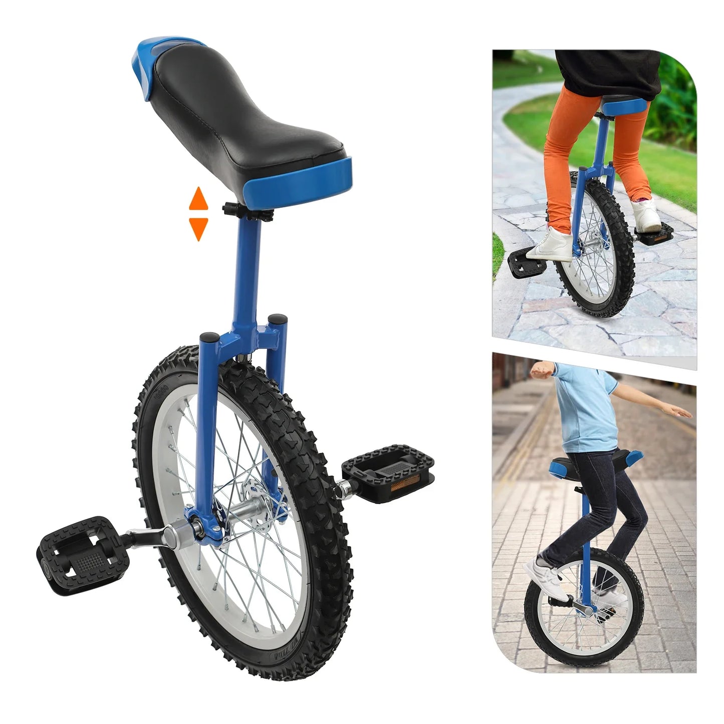 One Wheel Bike Adjustable Seat Exercise Bicycle for 7-60 Years Old, Outdoor Sports Fitness Exercise Unicycle carbon road bike