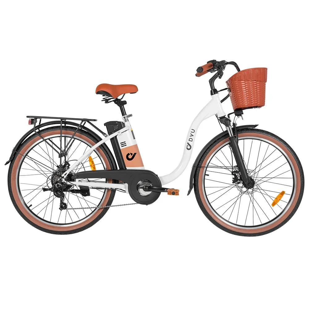 DYU C6 pro Adult Electric Bicycle, 250W city ebike, 36V 15.6AH E-bike, 26 Tire  Electric Bike