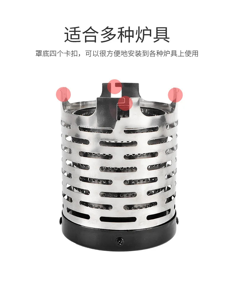 Mini Gas Heater Stove for Outdoor Camping Portable Wear-Resistant Stainless Steel Warmer Heating Cover Equipment