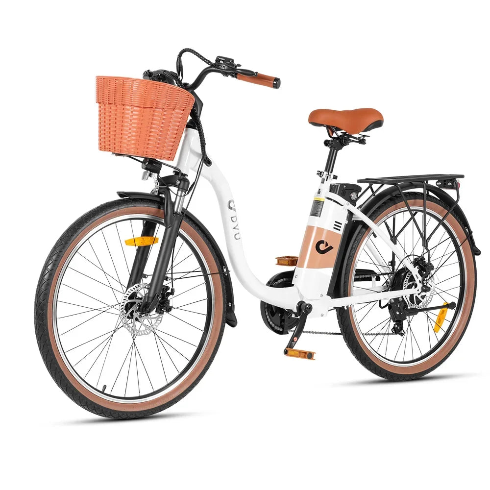 DYU C6 pro Adult Electric Bicycle, 250W city ebike, 36V 15.6AH E-bike, 26 Tire  Electric Bike