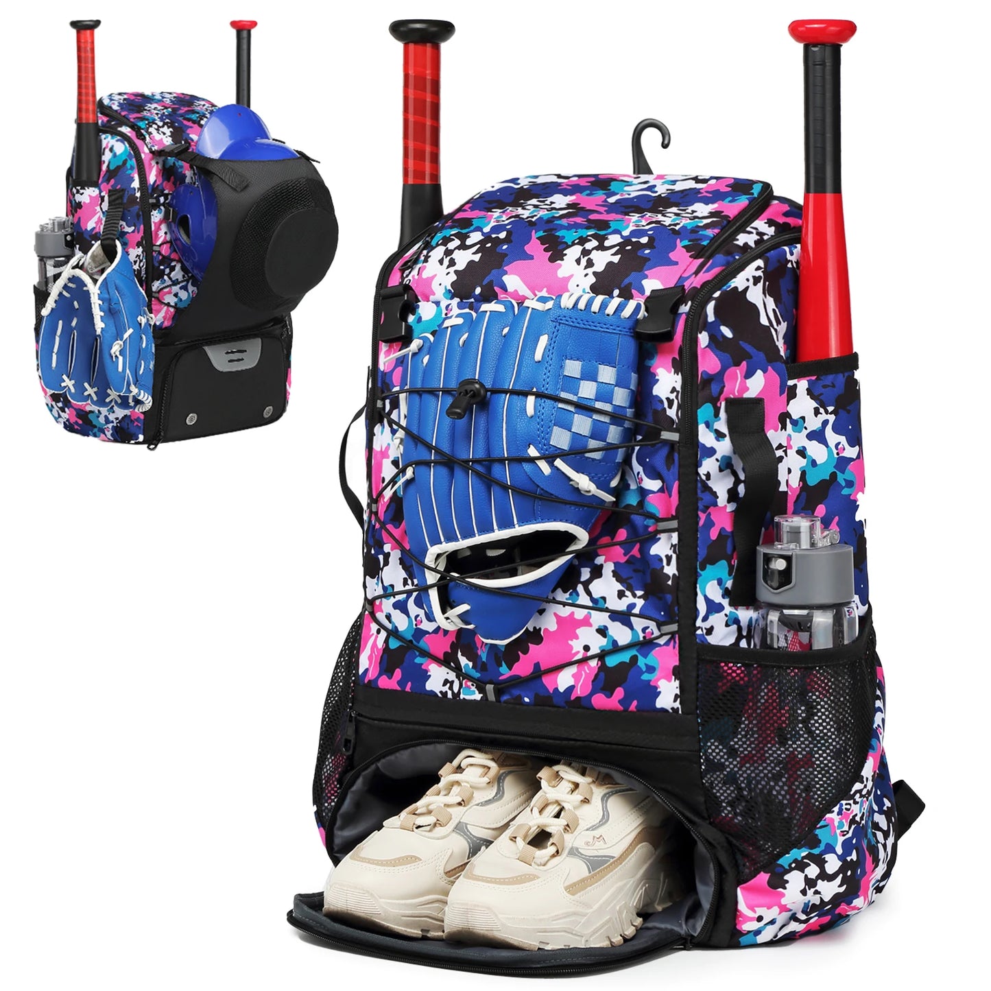 YH GSCN Baseball Backpack With Shoe Compartment Spacious