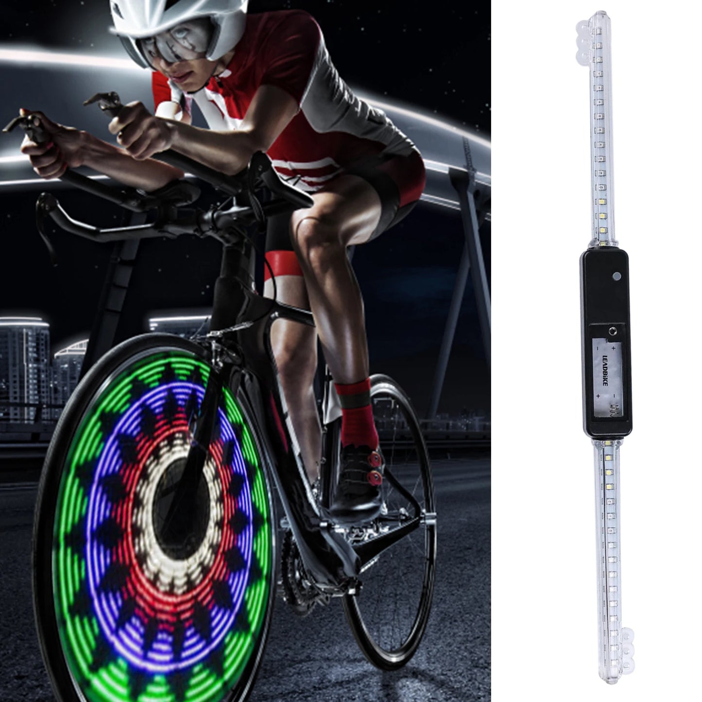 Bicycle Spoke LED Lights Bike Motorcycle Wheel Spoked Light Protector Covers Pipe For Motocross Bicycle Bike Cool Accessories