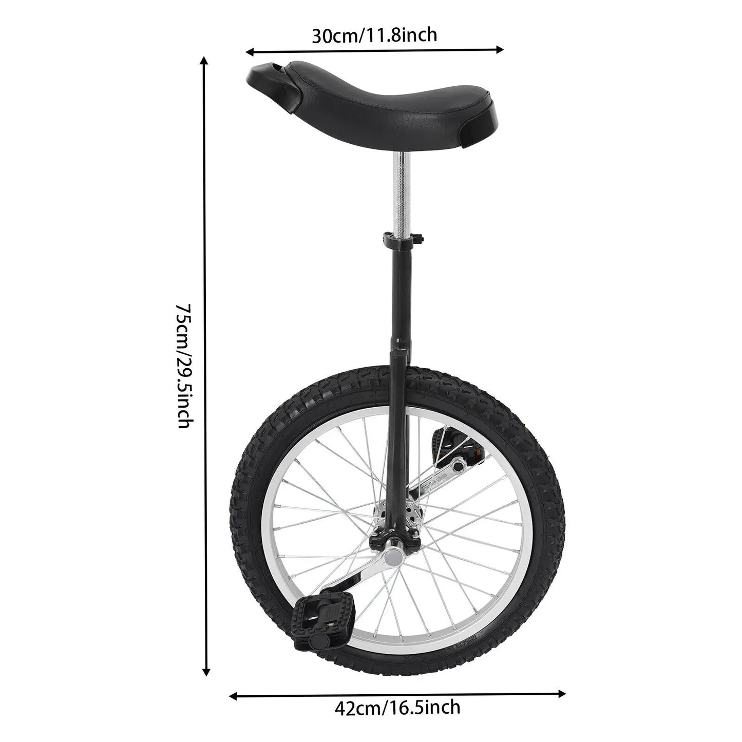 65-75kg/143.3-165.35lbs Unicycle Outdoor Unicycle Exercise Adjustable Wheel Bike