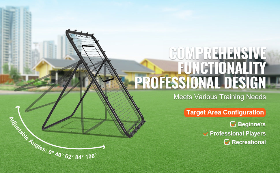 VEVOR Baseball And Softball Rebounder Net PitchBack Baseball Nest for Pitching and Fielding Training Pitch Return Trainer Net