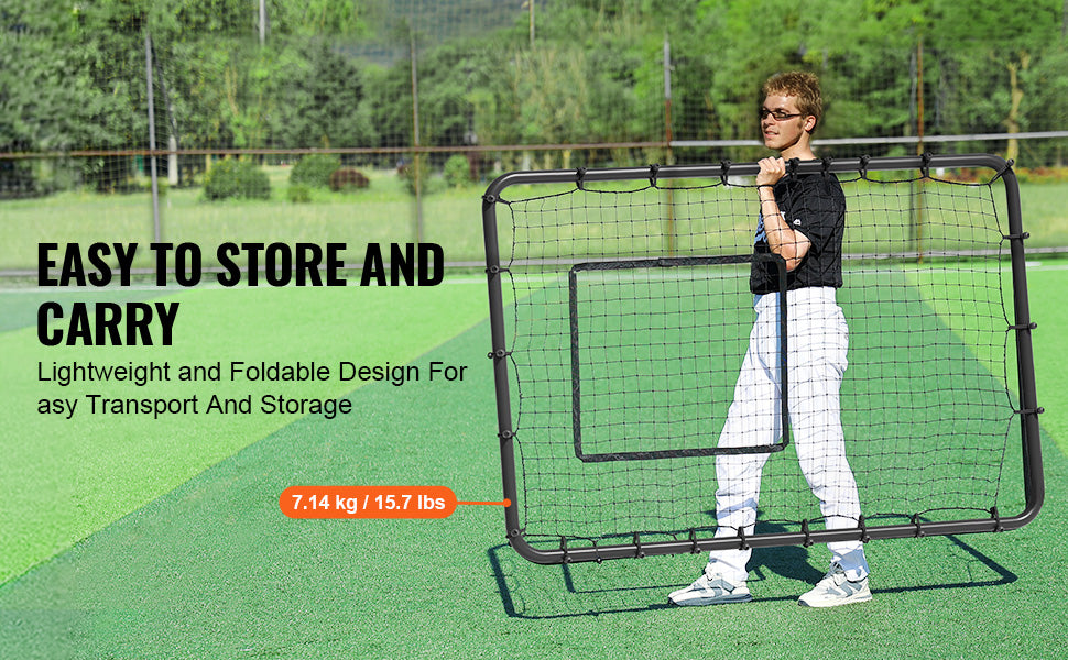 VEVOR Baseball And Softball Rebounder Net PitchBack Baseball Nest for Pitching and Fielding Training Pitch Return Trainer Net